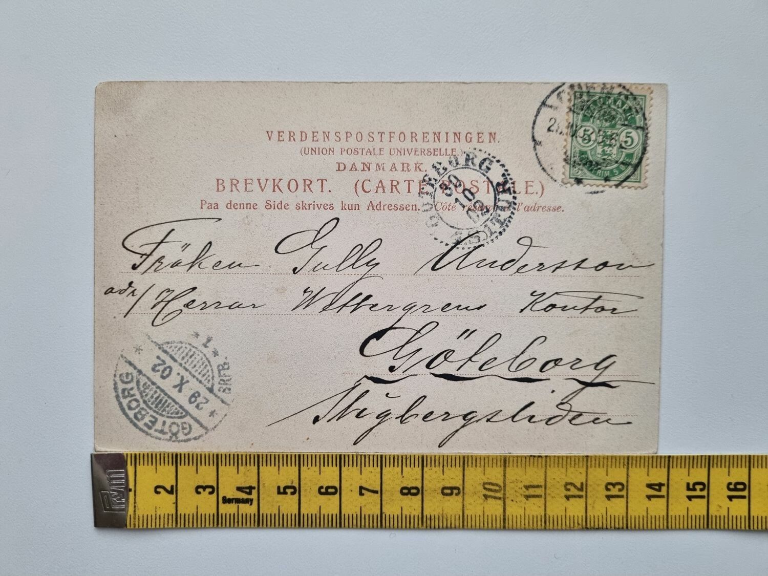 Vykort Odense Udsigt fra Albanibroen, 1902