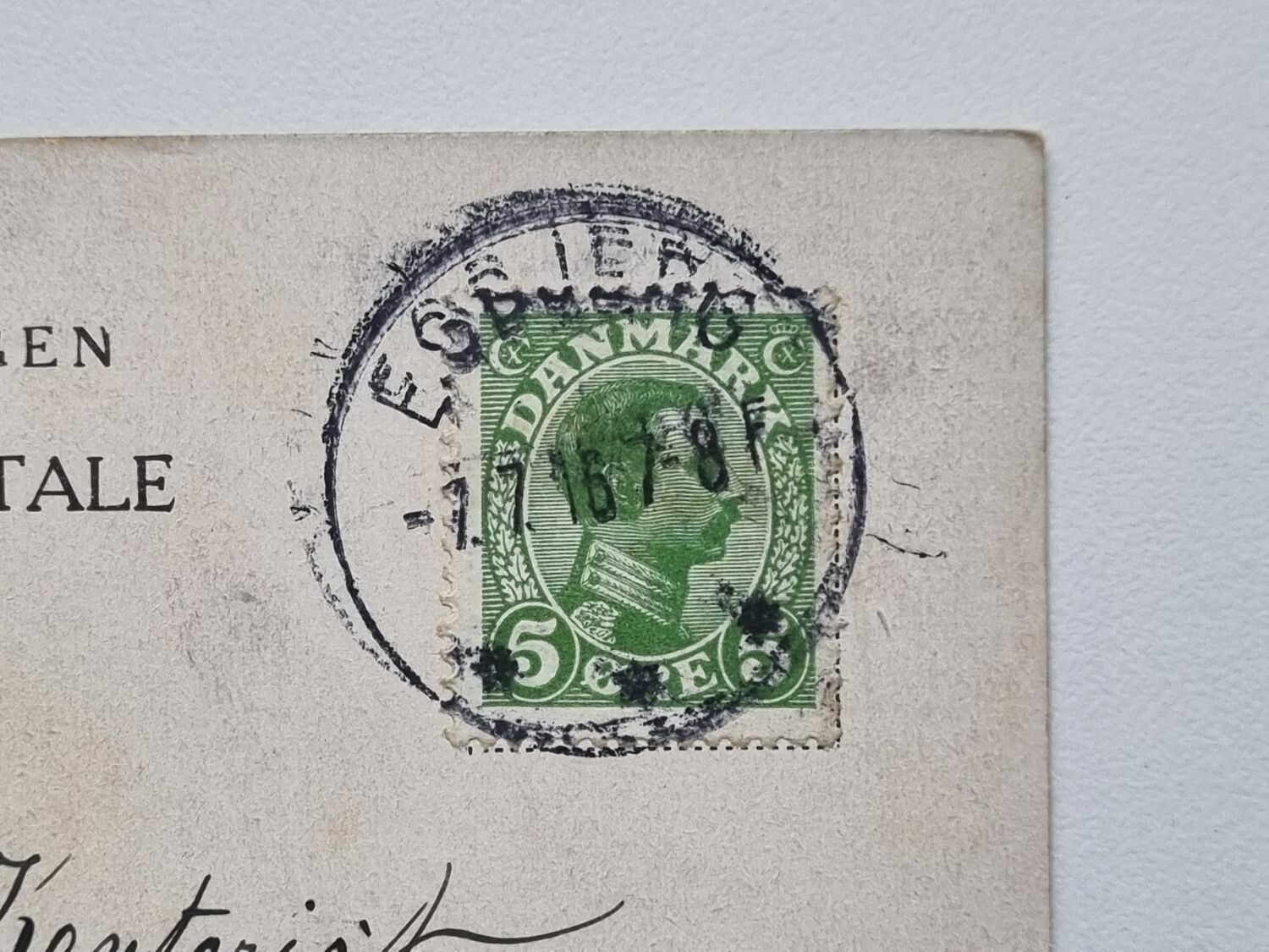 Vykort Danmark, Paladshotellet Esbjerg, 1916