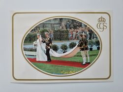 Vykort DD.MM. Konung Carl XVI Gustaf och Drottning Silvia.