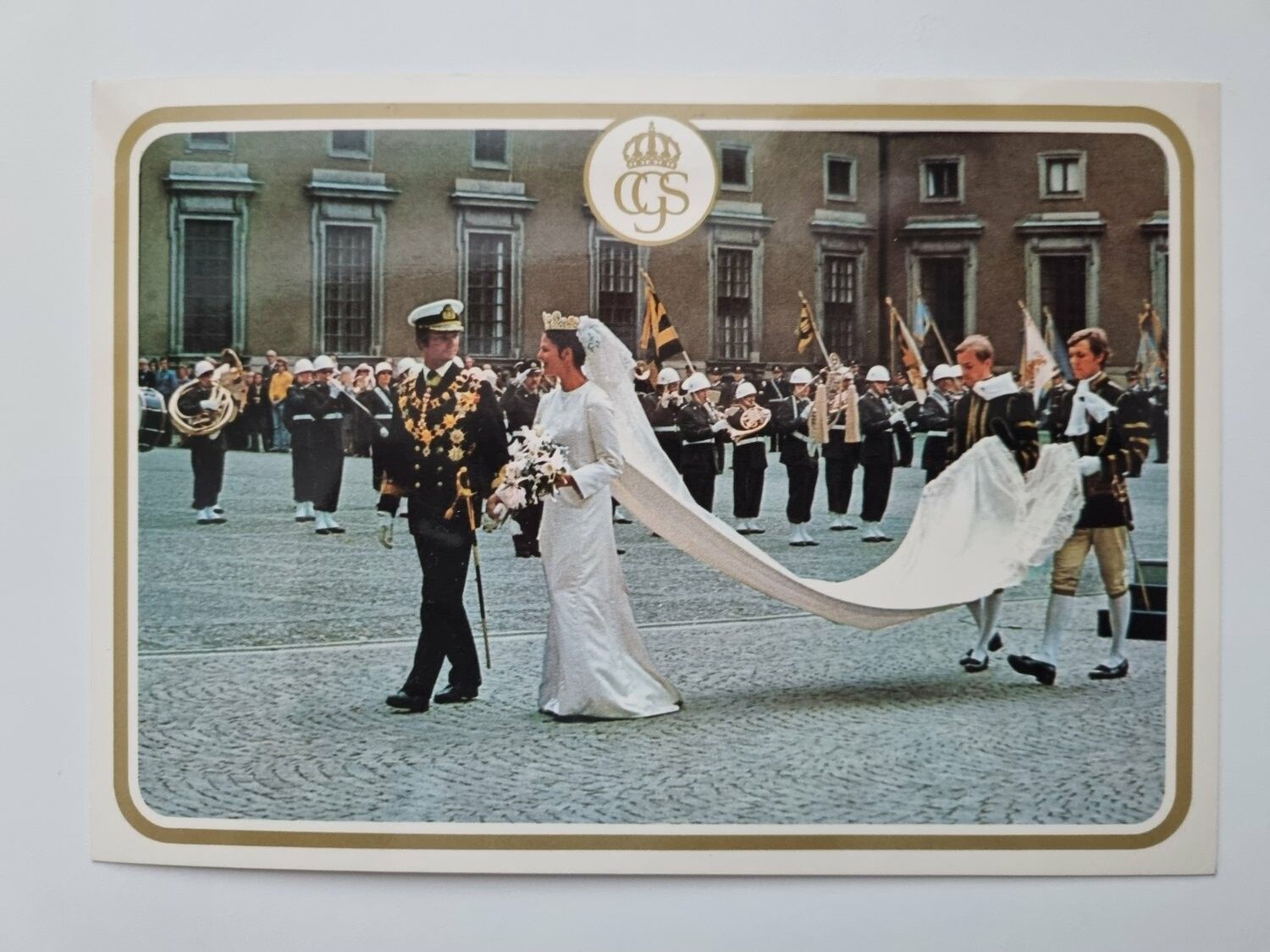Vykort DD.MM. Konung Carl XVI Gustaf och Drottning Silvia.