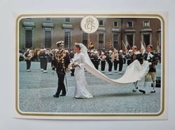 Vykort DD.MM. Konung Carl XVI Gustaf och Drottning Silvia.