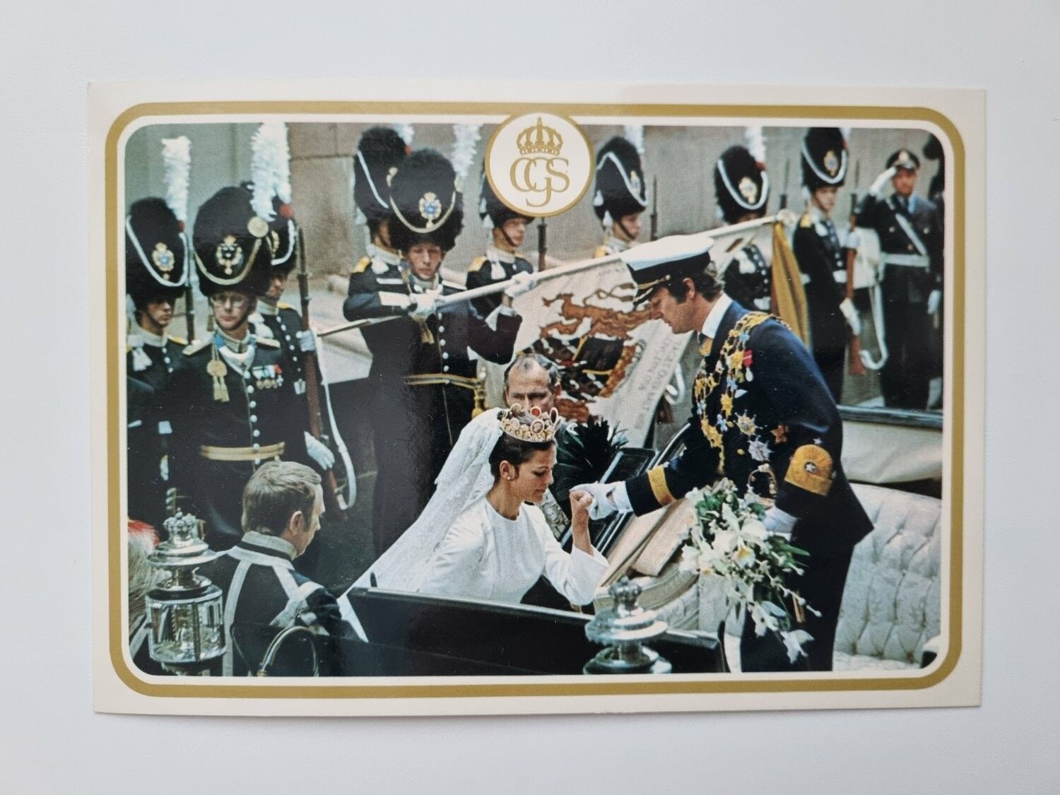Vykort DD.MM. Konung Carl XVI Gustaf och Drottning Silvia.