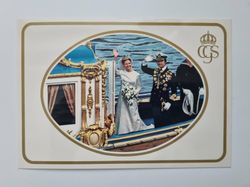 Vykort Konung Carl XVI Gustaf och Drottning Silvia