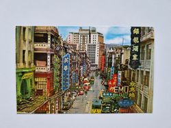 Vykort Des Voeux Road Central, Hong Kong