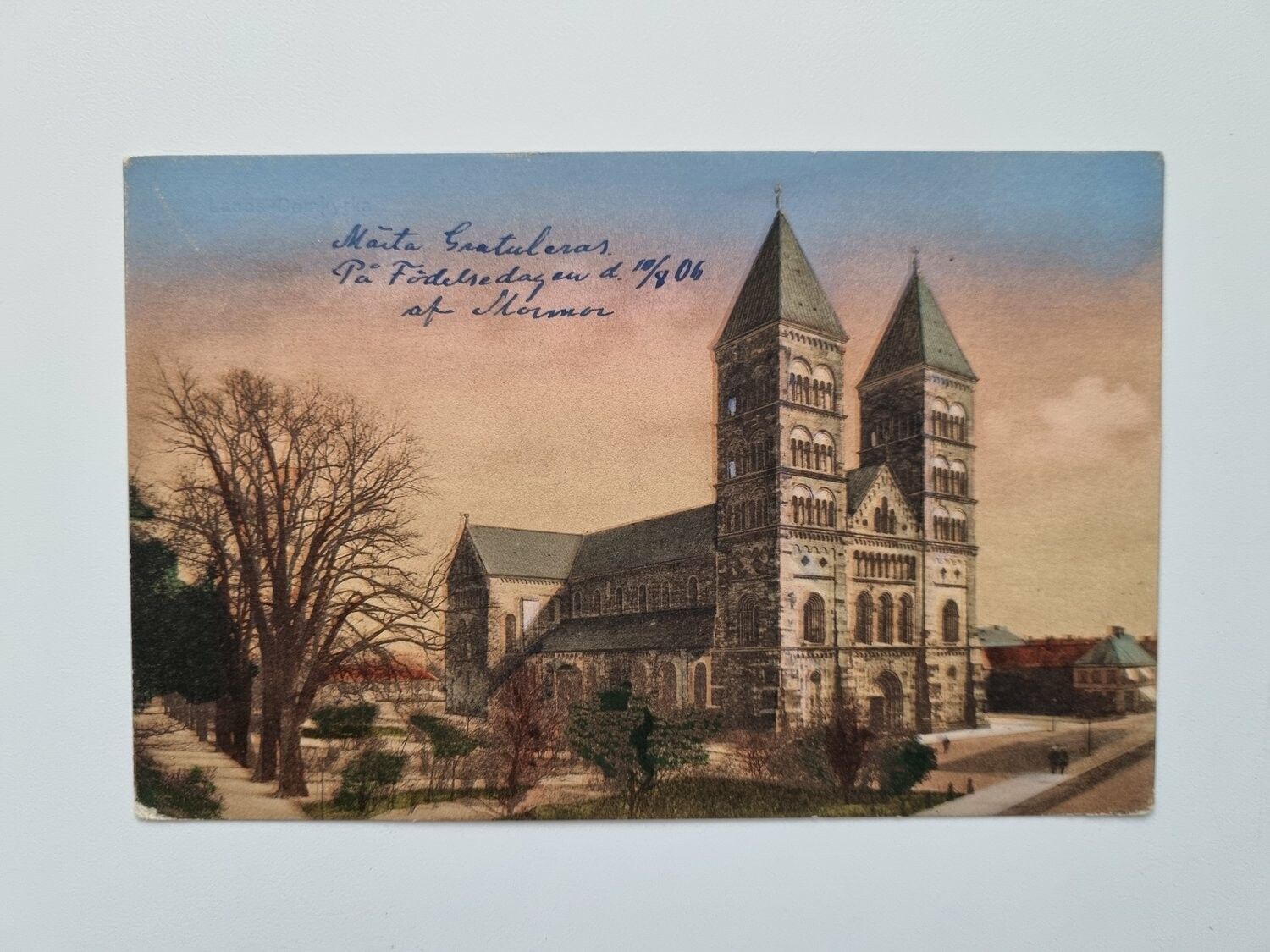 Vykort Domkyrkan Lund, 1906