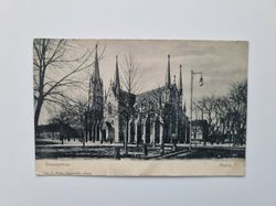 Vykort Domkyrkan Skara, 1906