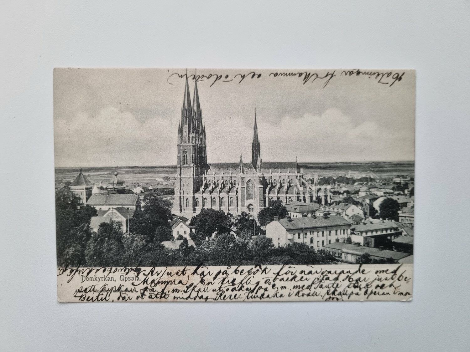 Vykort Domkyrkan Uppsala 1906