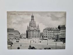 Vykort Dresden Neumarkt u. Frauenkirche 1908
