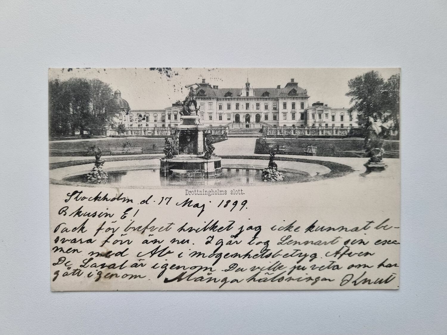 Vykort Drottningholms Slott, 1899