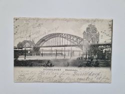 Vykort DÜSSELDORF Rheinbrücke, 1905