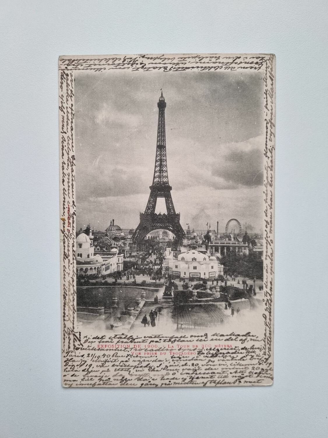 Vykort Eiffel Tower - 1900