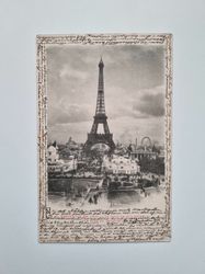 Vykort Eiffel Tower - 1900