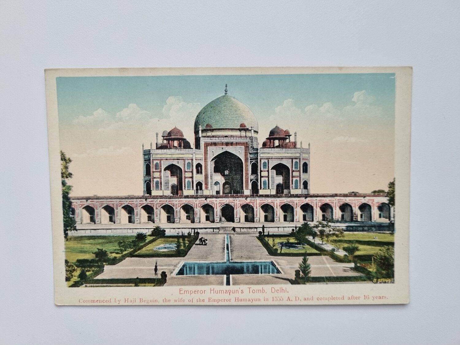 Vykort Emperor Humayun's Tomb. Delhi.