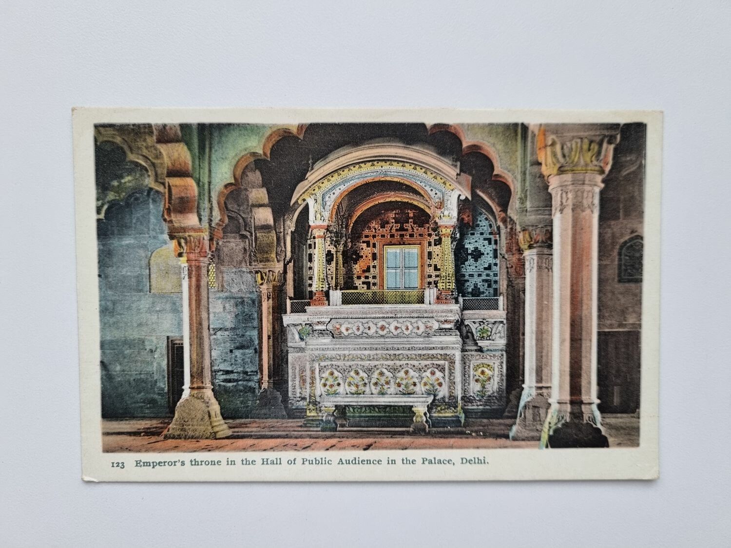 Vykort Emperor's throne, Delhi