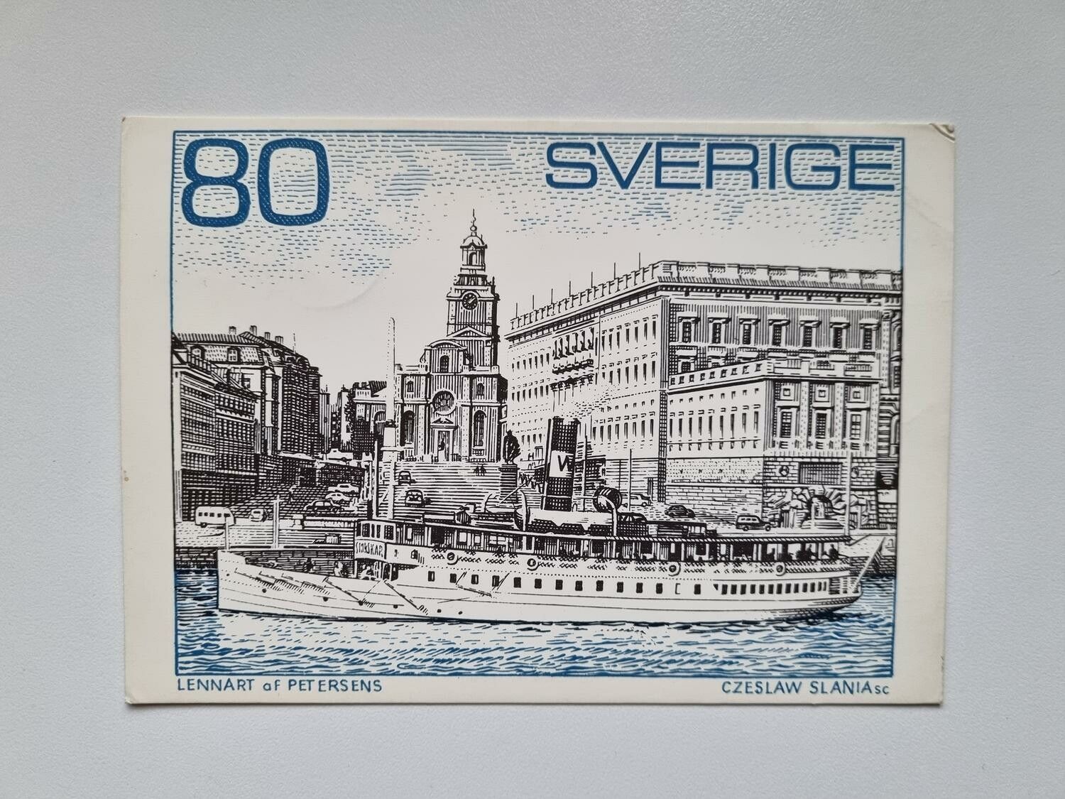 Vykort Stockholm En Waxholmsbåt