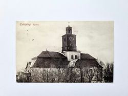 Vykort Enköping. Kyrkan, 1907