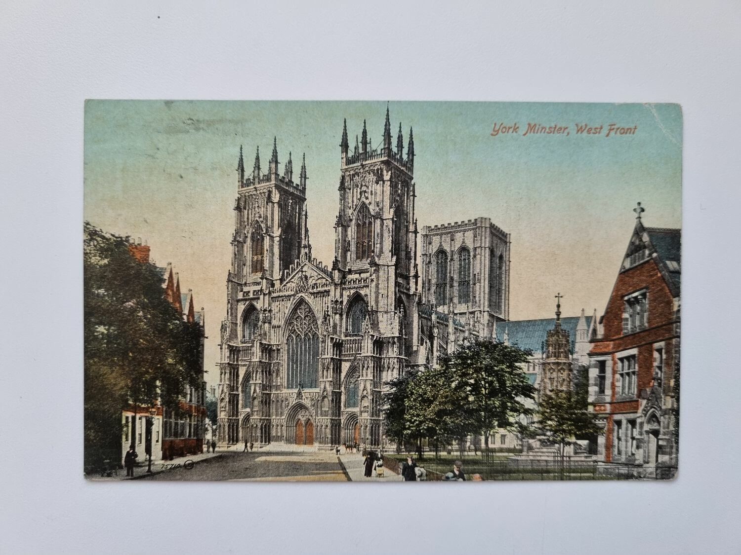 Vykort York Minster, West Front, 1920