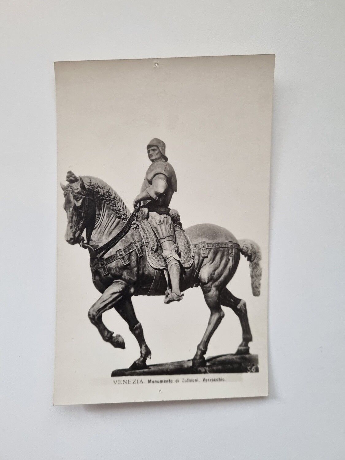 Vykort Equestrian statue of Bartolomeo
