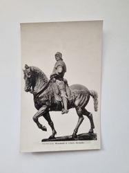 Vykort Equestrian statue of Bartolomeo
