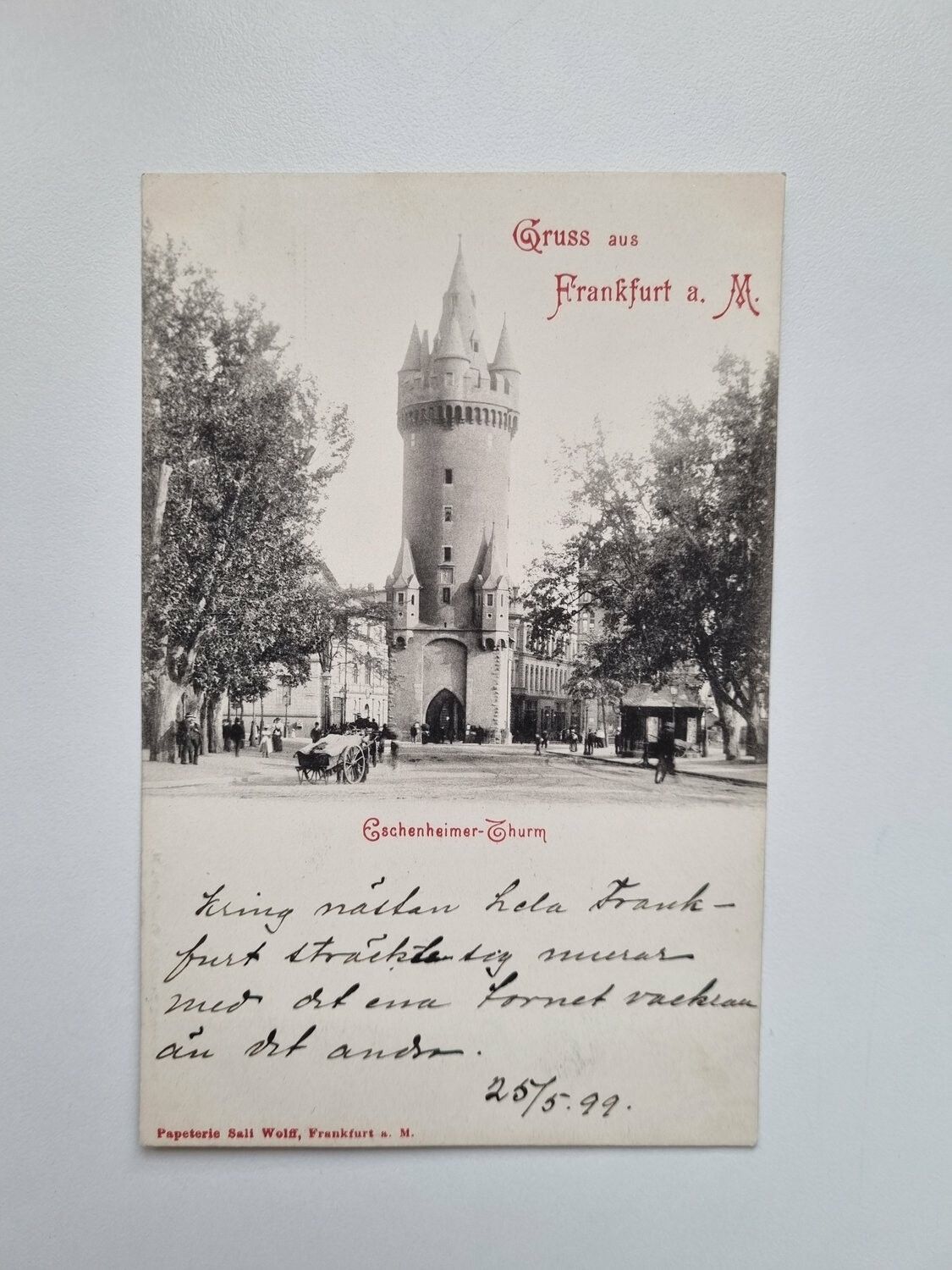 Vykort Eschenheimer Turm, 1899