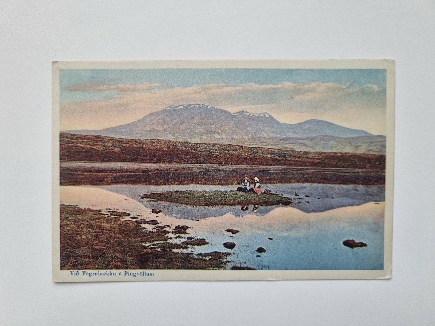 Vykort Fagrabrekka at Þingvellir (Egill Jacobsen), ca 1920