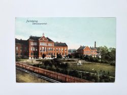 Vykort Falköping. Länslasarettet, 1908