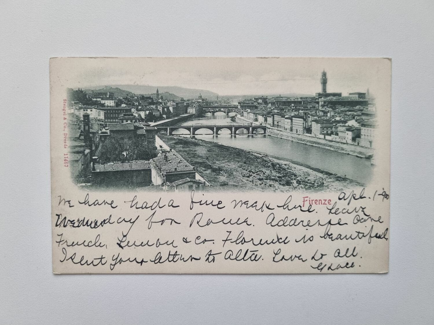 Vykort Firenze 1900