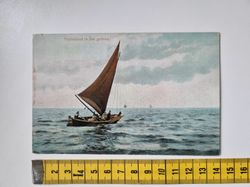 Vykort Fischerboot in See gehend