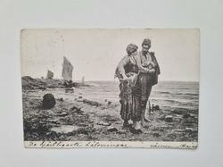 Vykort Fiskare med sin fru 1906