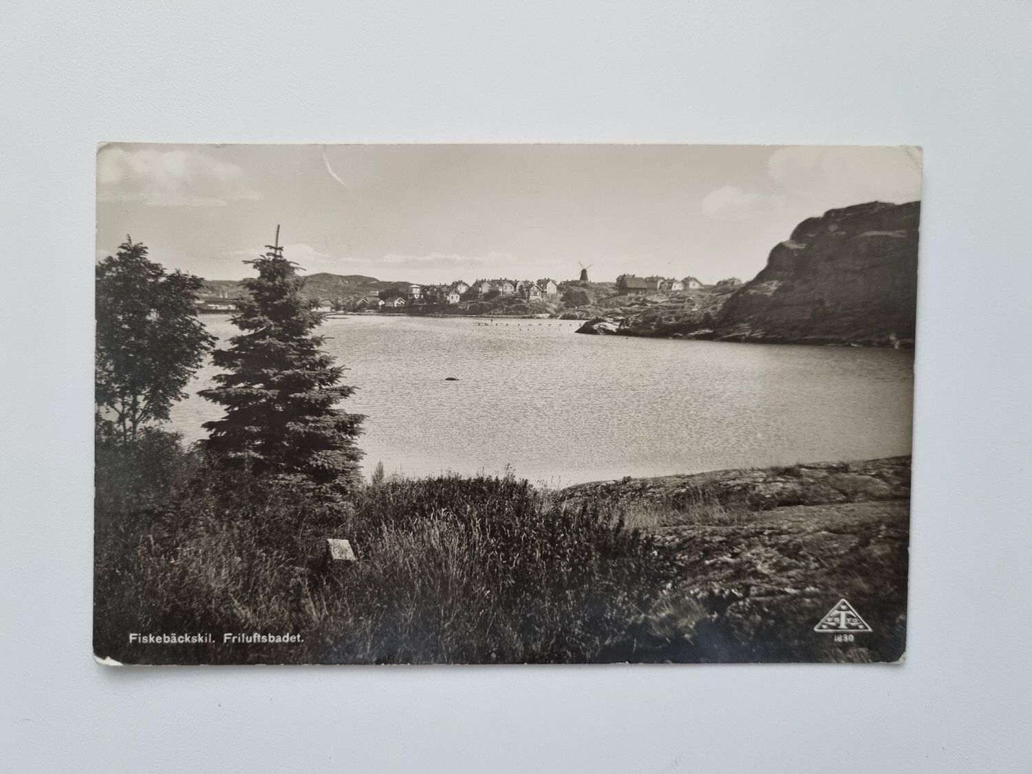 Vykort Fiskebäckskil. Friluftsbadet