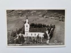 Vykort Flygfoto över Rätans kyrka