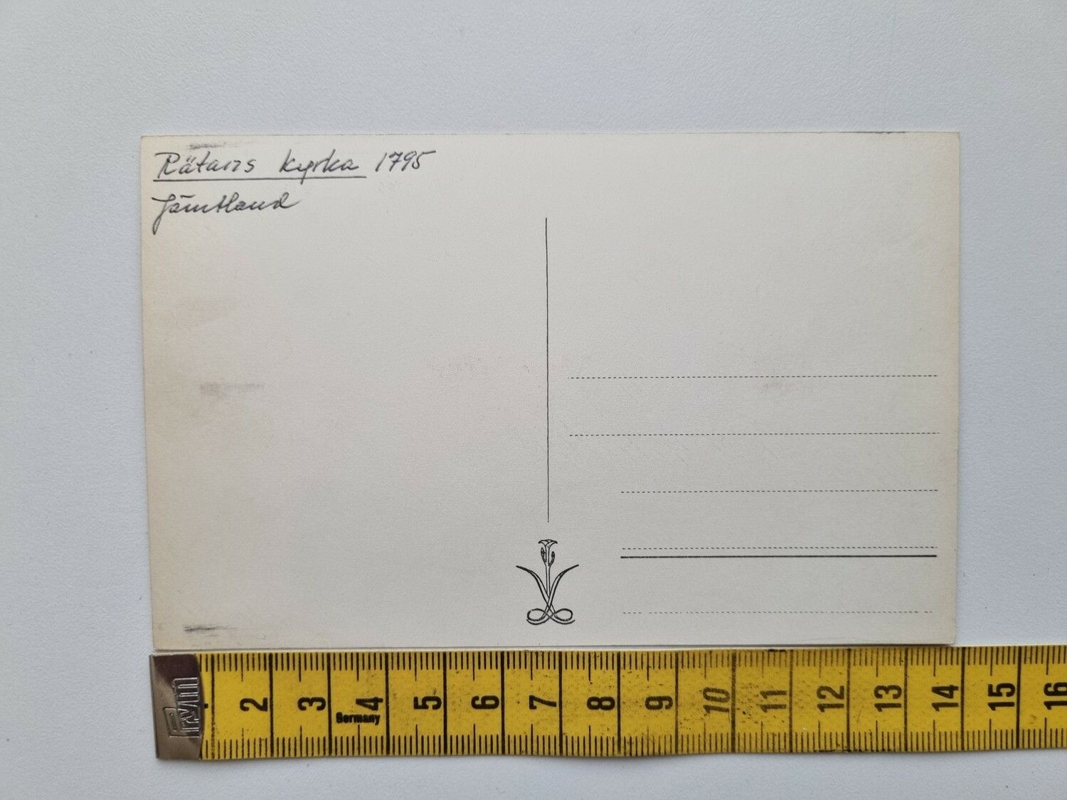 Vykort Flygfoto över Rätans kyrka
