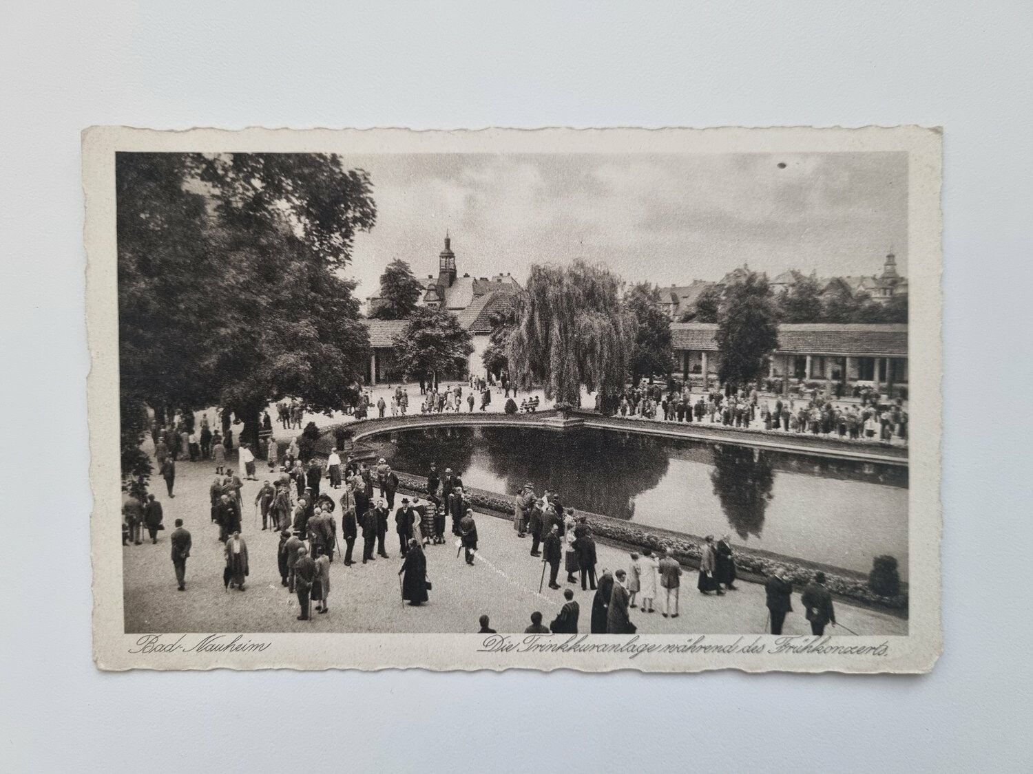 Vykort Folksamling, Bad Nauheim