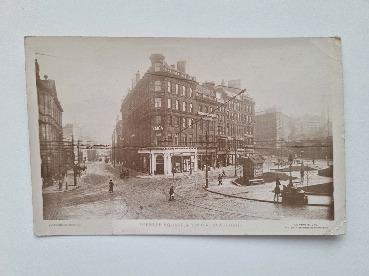 Vykort FORSTER SQUARE & YMCA BRADFORD, 1920