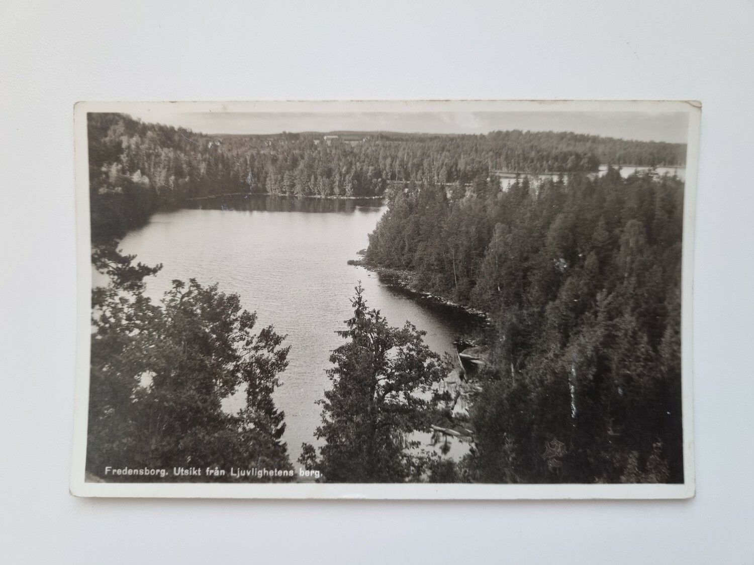 Vykort Fredensborg. Utsikt från Ljuvlighetens berg