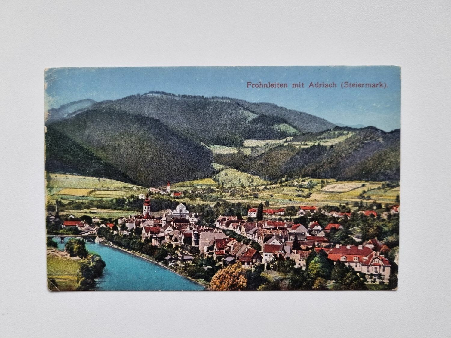 Vykort Frohnleiten mit Adriach (Steiermark).