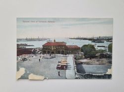 Vykort General View of Colombo Harbour.