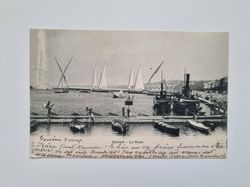 Vykort Genève La Rade, Hamn