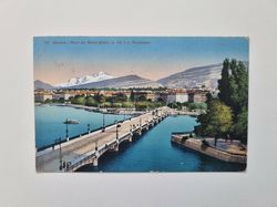 Vykort Genève-Pont du Mont-Blanc, 1928