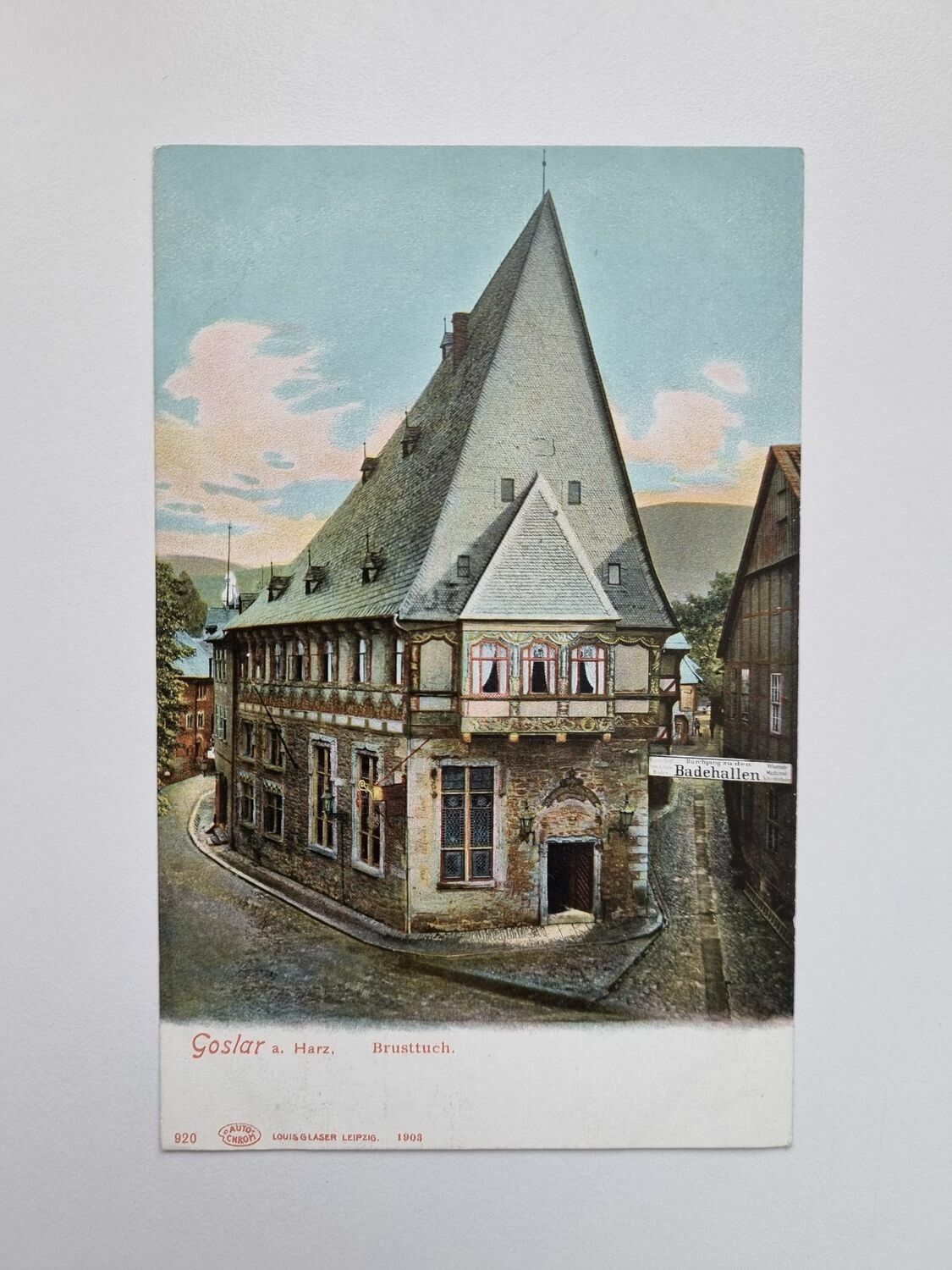 Vykort Goslar a. Harz. Brusttuch 1903