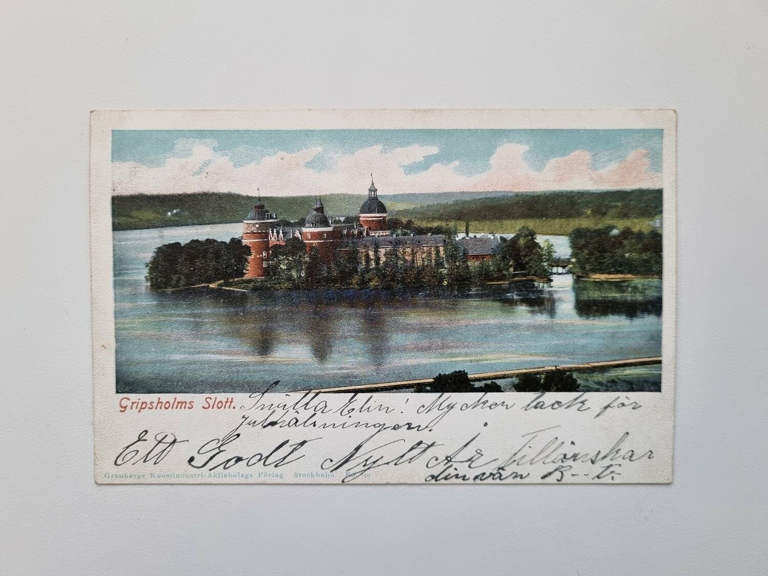Vykort Gripsholms Slott 1902?