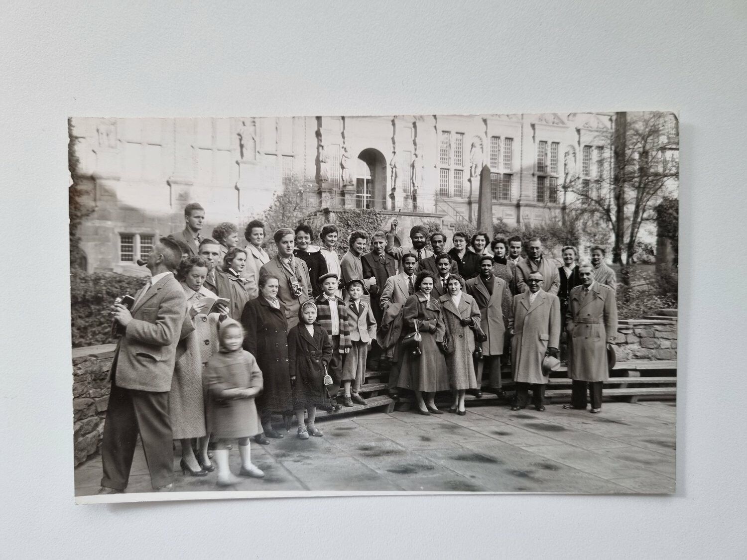 Vykort Gruppbild, stämplad 1957