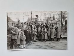 Vykort Gruppbild, stämplad 1957