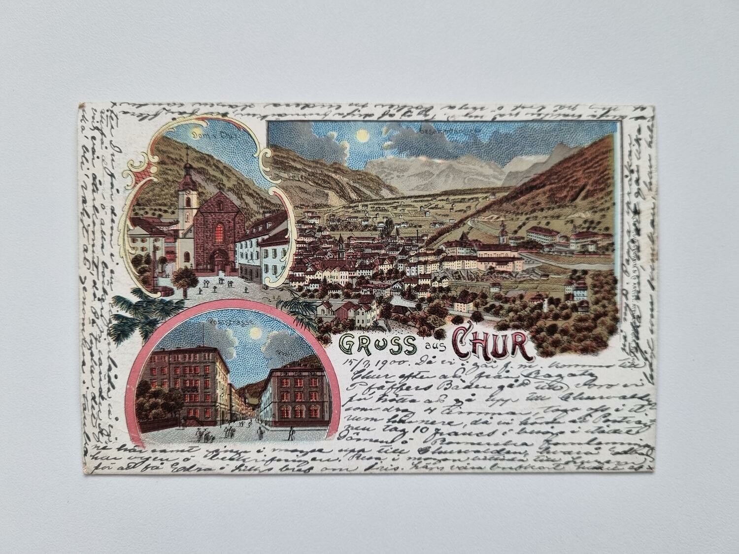 Vykort GRUSS aus CHUR - 1900
