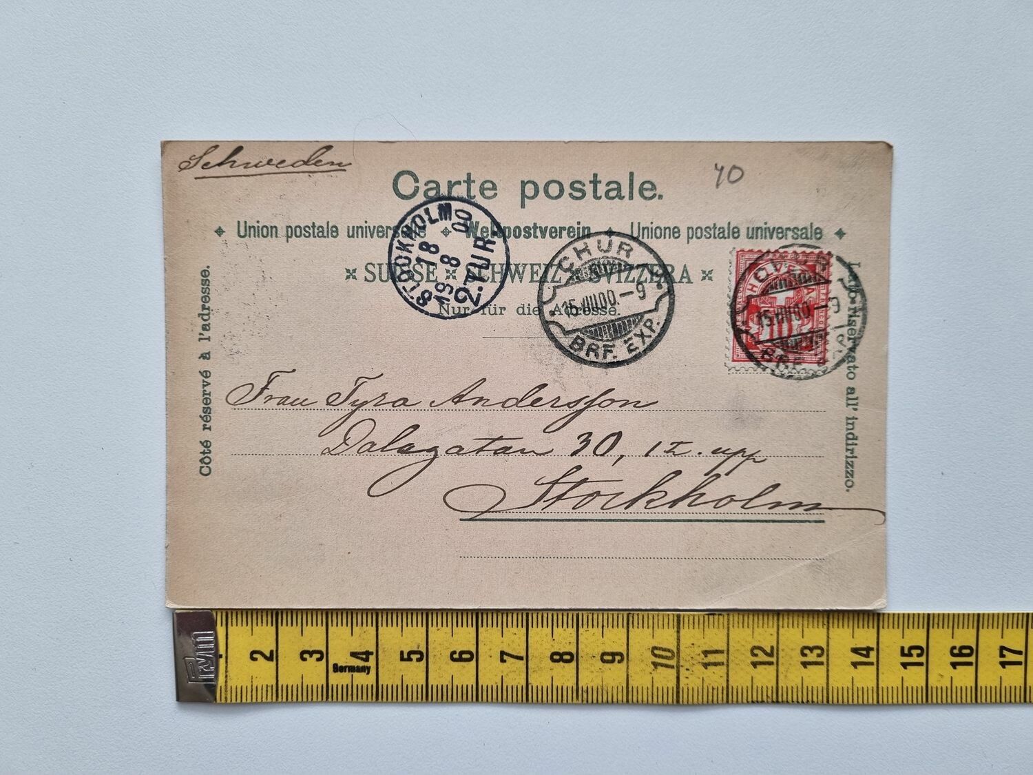 Vykort GRUSS aus CHUR - 1900