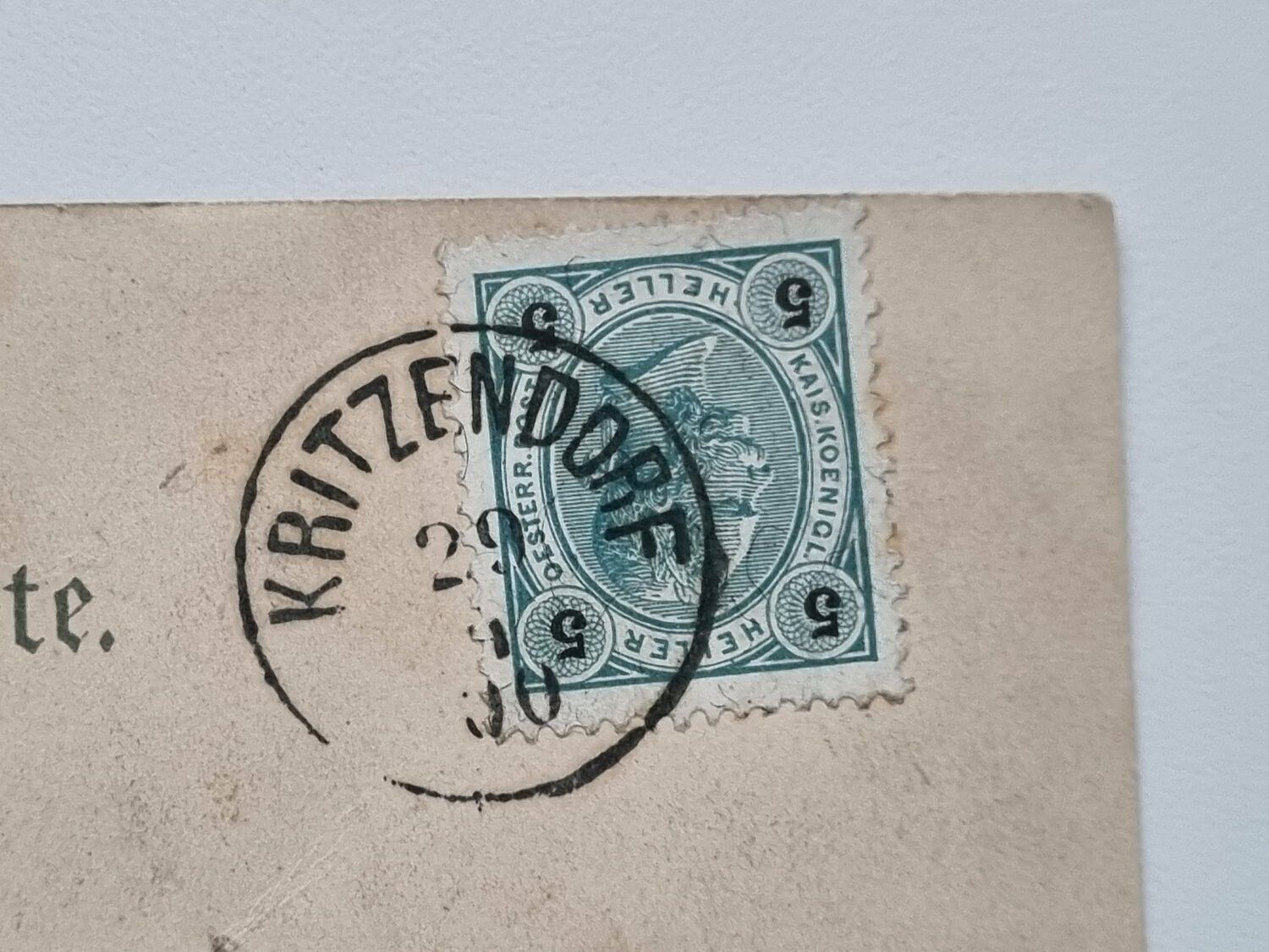 Vykort Gruss aus Kritzendorf, 1900