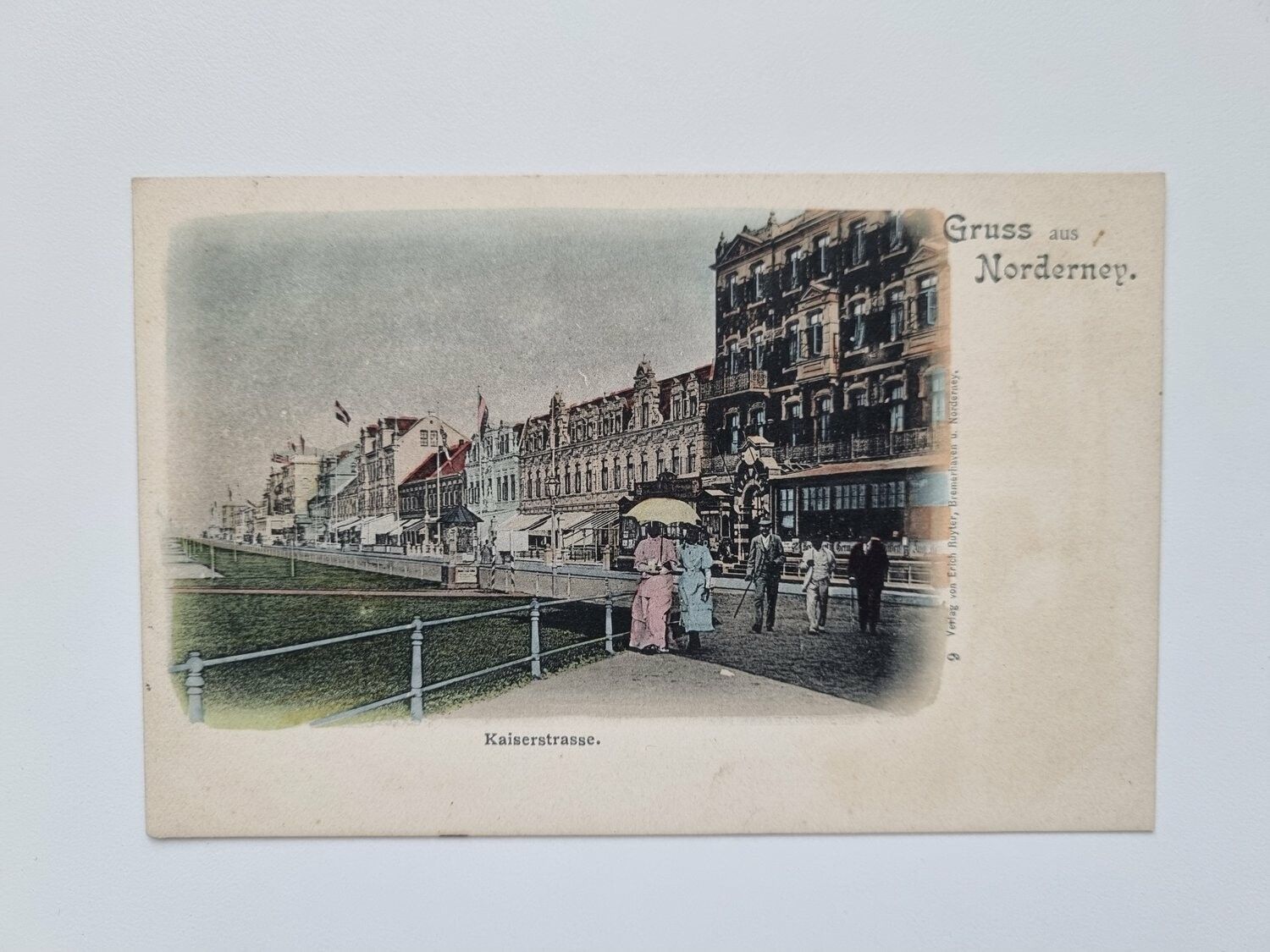 Vykort Gruss aus Norderney. Kaiserstrasse