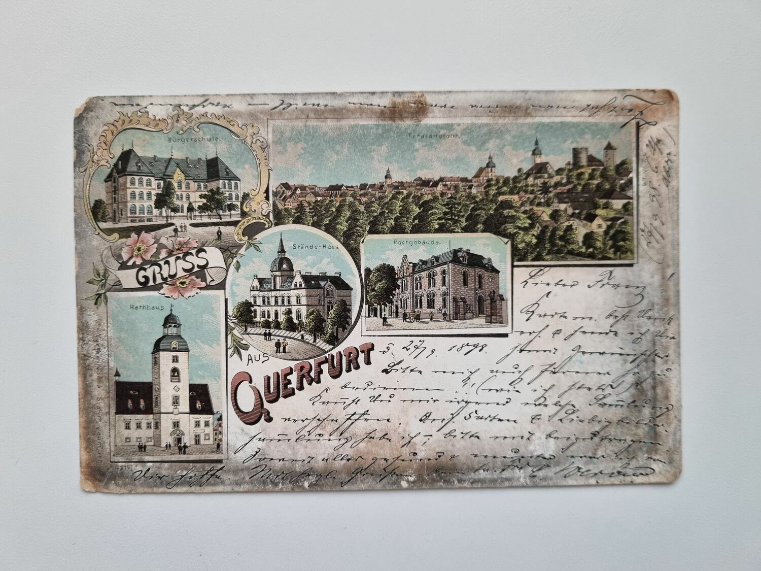 Vykort GRUSS Aus QUERFURT, 1898