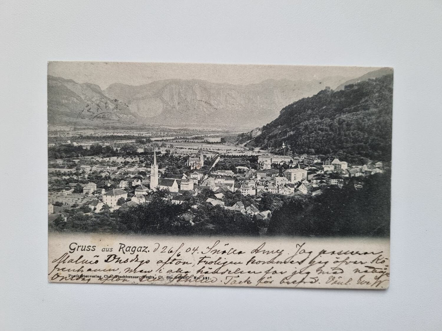 Vykort Gruss aus Ragaz, 1904