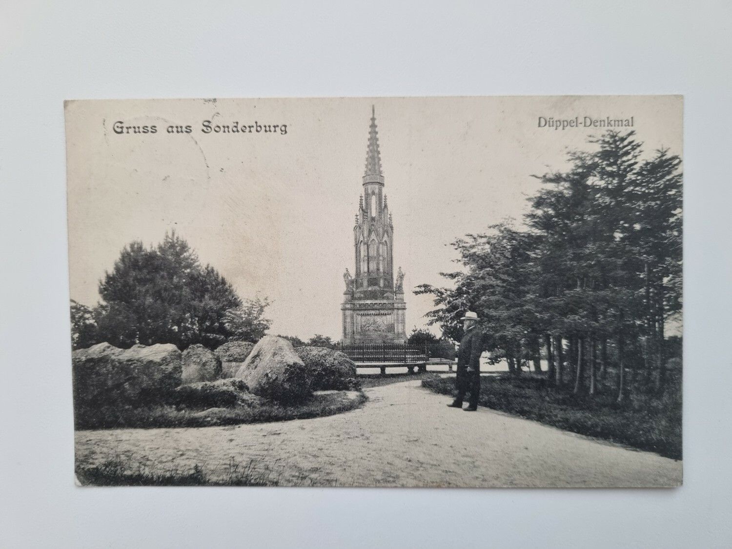 Vykort Gruss aus Sonderburg Düppel-Denkmal, 1907